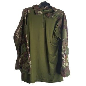Tactical Combat Warrior Mens XL Shirt Elbow Pads Airsoft Arid Woodland Camo